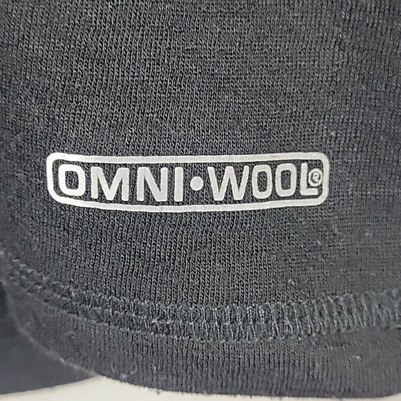 Omni Wool Shirt Mens XL Black 1/4 Zip Base Mid Layer Pullover Thermal Wool Blend - Picture 7 of 9